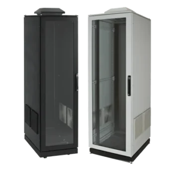 Gabinete de Telecomunicaciones ProLine V/D, 700 mm de Ancho, 800 mm de Profundidad, Ventilador Tipo 1 / Filtro 600 CFM, 42 UR, Color Gris Claro