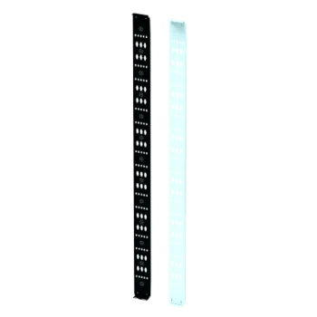 Organizador Vertical para Amarre de Cables / Acero Dulce / 2068 x 122 x 19 mm (81.4 x 4.8 x 0.75 in) / Negro Intenso RAL 9005 / Montaje sin Herramientas / Compatible con Accesorios de Gestión