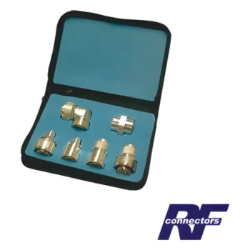 Kit de Adaptadores RF / 7-16 DIN y N / 6 Piezas / Rectos y Angulares / Telecomunicaciones