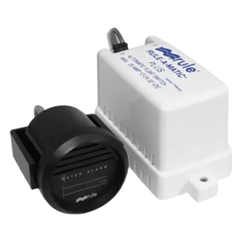 Alarma de Agua Alta para Sentina / Interruptor Patentado / Cable Marino 14 AWG 28" (71.1 cm) / Libre de Mercurio / Sellos Herméticos / Resistente a Abrasión