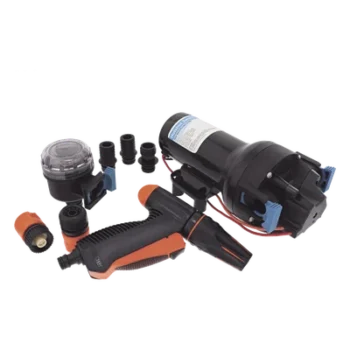 Bomba de Alta Presión / 19 LPM (5 GPM) / 70 PSI / 12 Vcd / Autocebante 2.4 m (7.9 ft) / IPX6 / 5 Cámaras