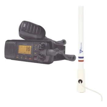 Kit de radio VHF marina / 25W / DSC Clase D / Antena fibra de vidrio 2.4 m (7.9 ft) / IPX4