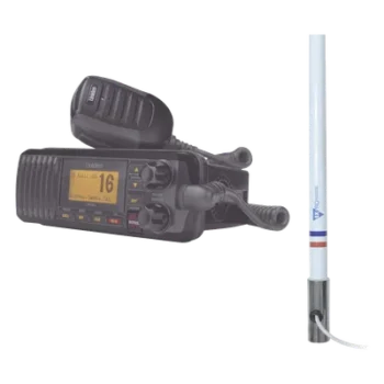 Kit de radio marina con antena de fibra de vidrio / 156-163 MHz / 25W / 2.4 m (7.9 ft) / Omnidireccional / IPX4