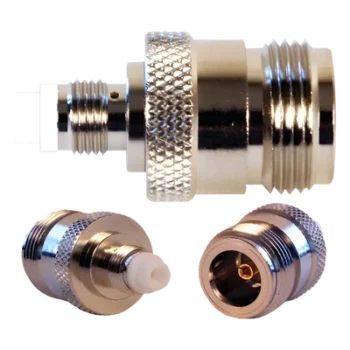 Adaptador Coaxial / FME-Hembra a N-Hembra / 50 Ohm / Conectores Chapados en Oro