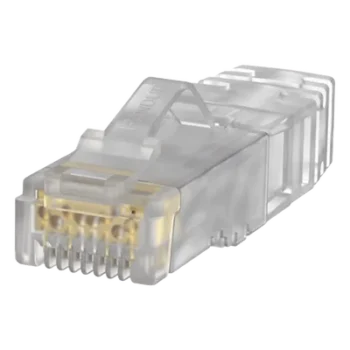 Plug RJ45 / Cat6A / 23-24 AWG / 50μm Oro / 2500 Ciclos / 100 Piezas / 0.26-0.31 in Diámetro