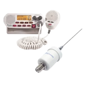 Kit de radio marina VHF / 25 W / Antena acero inoxidable / Cable 4.5 m (14.8 ft) / Montaje en L