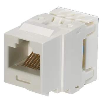 Conector Jack Keystone / Categoría 6 / Terminación 110 Impacto / RJ45 UTP / 250 MHz / Blanco