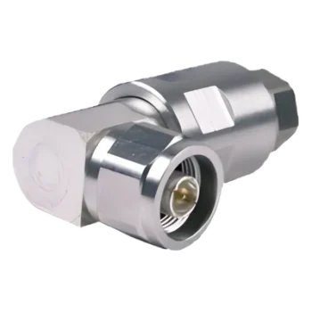 Conector RF N Macho / Ángulo Recto / IP68 / 50 Ω / 0–10200 MHz / Cable 1/2" (12.7 mm) / 500 Ciclos