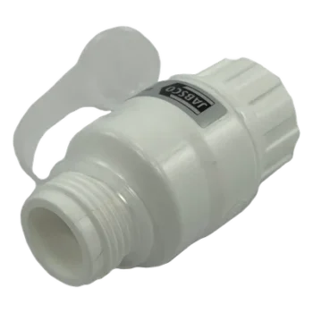 Regulador de Presión de Agua en Línea / 45 psi (3.1 bar) / Codo Giratorio / Filtro Extraíble / GHT 3/4' / Calidad Alimentaria / 3' x 1.5' (7.6 cm x 3.8 cm)