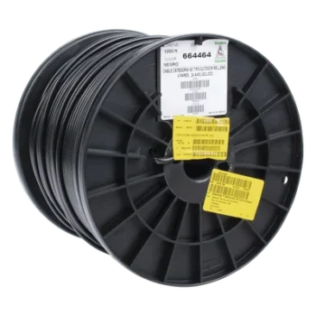 Bobina Cat5e UTP / 305m (1000 pies) / Gel para Exterior / 24 AWG / Negro / -20°C a 75°C