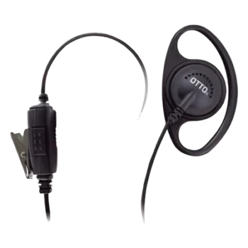 Micrófono-Audífono Tipo Anillo / Cable 40 lbs Resistencia / PTT Integrado / Compatible Kenwood NX/TK Series
