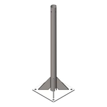 Mástil de Telecomunicaciones / 5 m (16.4 ft) / Tubo 2" Cédula 30 / Acero A36 / Galvanizado en Caliente / Placa Base 30 x 30 cm