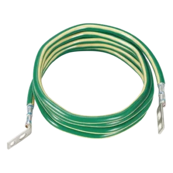 Jumper para Aterrizaje de Equipos / 6 AWG (16 mm²) / Terminal 45° y Recta / 240' (6.1 m) / Verde/Amarillo