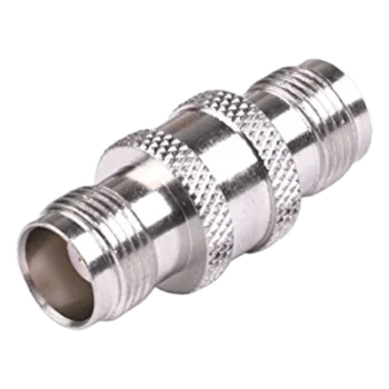 Adaptador Barril RF / Conector TNC Hembra a TNC Hembra / Montaje en Línea / Cuerpo Bronce Niquelado / Contacto Oro / Aislante Teflón