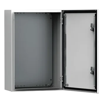 Gabinete Exterior / IP66 NEMA 4/12/13 / IK10 / 600x600x210 mm (23.6x23.6x8.3 in) / Acero 1.5 mm / Platina Montaje