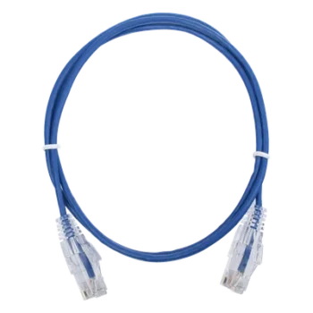 Cable de Parcheo Slim UTP Cat6 / 1 m (3.28 ft) / 28 AWG / Azul / Sin Blindaje / 1 Gbps