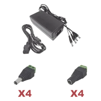 Kit de Fuente de Poder / 12 VCC / 5 A / 4 Canales / 110-220 VCA / 0.38 x 0.20 x 0.11 pies