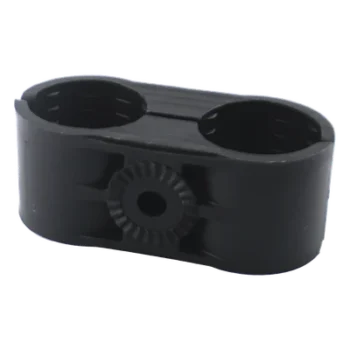 Sujetador Plástico para Cable Coaxial / 2 Cables / 1-1/4" Nominal / Rango 1.535" a 1.614" (39 a 41 mm) / Montaje Varilla 3/8" o M10 / Paquete 10 Unidades