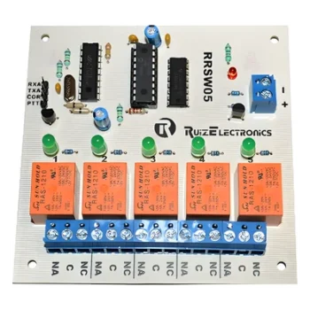 Tarjeta decodificadora / 5 zonas / Relevadores 500W / Control DTMF / Alimentación 10-15V DC