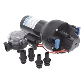 Bomba de Diafragma de Presión / 12 Vcd / 5 GPM (18.9 l/min) / 60 psi (4.8 bar) / Autocebante 2.4 m (7.9 ft) / IPX6