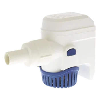 Bomba Sumergible de Achique / 1100 GPH / 12V DC / Altura de Descarga 3 m (9.8 ft) / Sensor de Nivel Integrado / Conexiones 25 mm y 29 mm