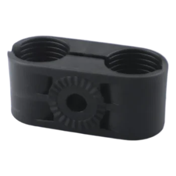 Sujetador Plástico para Cable Coaxial / Doble Fijación / 5/8" / Varilla Roscada 3/8" o M10 / ISO 9001:2015 y RoHS