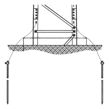 Sistema de Aterrizaje de 3 Piernas / Acero Galvanizado / Carga 5.000 kg / Secciones 13-21