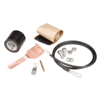 Kit de Puesta a Tierra / Cable Coaxial Corrugado 1-1/4 pulgadas / Conductor Calibre 6 / IP68 / 100kA / -40°C a +85°C