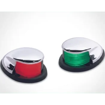 Set de Luces Laterales para Embarcación / USCG 2 Millas / Cromado / Rojo y Verde / <20 m (65.6 ft) / 12 VDC / 10 W