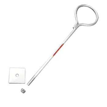 Ancla de Losa o Pared / Varilla 1/2" (12.7 mm) / 90 cm (2.95 ft) / Argolla 14 cm / Galvanizado por Inmersión