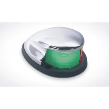 Luz Bi-Color de Navegación / Montaje Horizontal / USCG 2 nm / Carcasa Cromada / Embarcaciones < 20 m (65.6 ft)