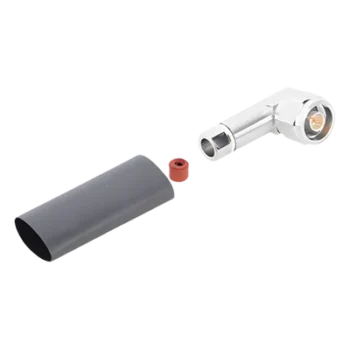 Conector Coaxial Tipo N Macho / Ángulo Recto / Cable FSJ1-50A 1/4" / 0-6000 MHz / Potencia Pico 6.4 kW / IP68