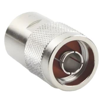 Conector N Macho / Rosca / RG-213/U, RG-214, RG-8/U / Bronce Niquelado / Oro / Teflón