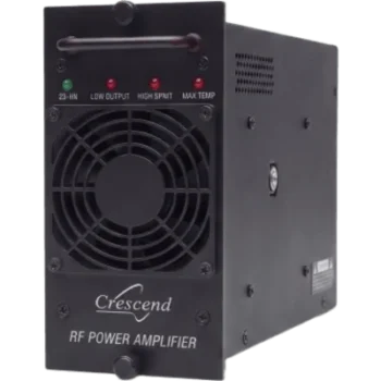 Amplificador de Potencia UHF 100 Watts / 403-450 MHz/ Modular / 19 Pulgadas / Protección VSWR / Enfriamiento Forzado / Alimentación 13.8 VDC
