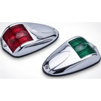 Luces de Navegación Laterales / 12 VDC / 10 W / <12 m (39.4 ft) / Cromado / Rojo y Verde