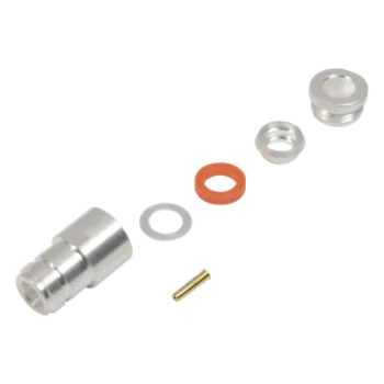 Conector RF N Hembra / Anillo Plegable / RG-8/U, RG213/U, RG214 / Bronce Plateado / Contacto Oro 24K