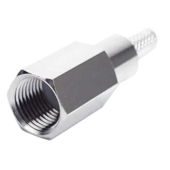 Conector Coaxial FME Macho / Anillo Plegable / Cable RG-58/U / Cuerpo Níquel / Contacto Oro / Aislante Teflón