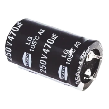 Capacitor Electrolítico de Aluminio / 470 µF / 250 VDC / 105 °C / 25 x 40 mm / Radial