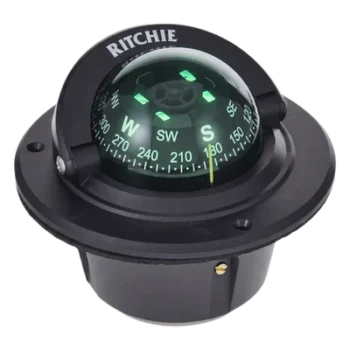 Brújula Marítima Empotrada / Dial 70 mm / Iluminación Nocturna Verde / Montaje Flush / Movimiento Zafiro / 100% Reparable