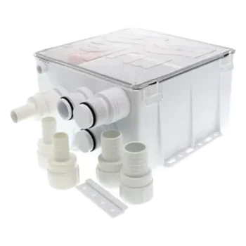 Sistema de Desagüe para Duchas / 800 GPH / 12 VDC / Interruptor de Flotación Automático / Válvula Antirretorno / Cubierta Sellada