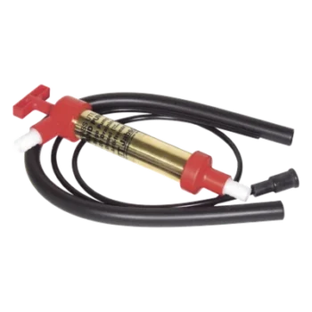 Bomba Manual de Extracción / Latón Resistente a la Corrosión / Flujo 5 L/min / Manguera 13 mm / Compacta 260 mm