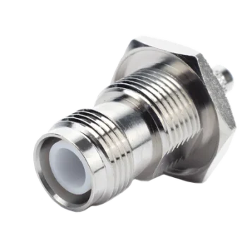 Conector TNC Hembra Inverso / Chasis Anillo Plegable / Cable RG-58/U / Bronce Niquelado / Contacto Oro