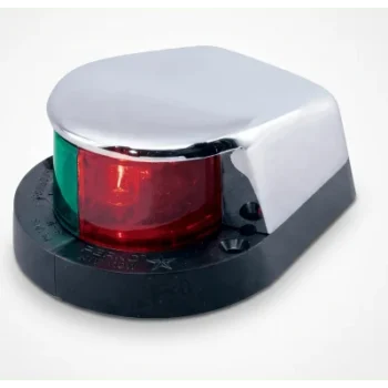 Luz Bi-Color de Navegación / USCG 1 Milla / 12 VCD / 10 W / Carcasa Cromada / Embarcaciones <12 m (39.4 ft)