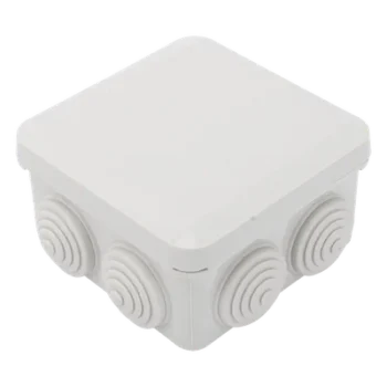 Caja de Derivación Estanca / 7 Glándulas de Goma / IP55 / 89 x 89 x 50 mm / -40 a 120°C / Protección EMI