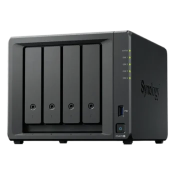 NAS 4 Bahías / Intel Celeron J4125 2.7 GHz / 2 GB DDR4 Expandible / 2.5GbE + 1GbE / 2 Ranuras M.2 NVMe / Hasta 80 TB