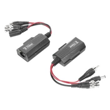 Kit de Transceptores Activos / Transmisión 4K / 150 m (492.1 ft) / Alimentación 12/24 V / Audio y Video por UTP Cat 5e/6 / HD-TVI HD-CVI AHD CVBS