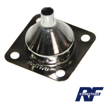 Campana de Montaje para Conector de Chasis / 4 Perforaciones a 18 mm / Frecuencia 0.6 a 300 MHz / Acoplamiento Roscado UHF / 0.141' (3.58 mm) Diámetro