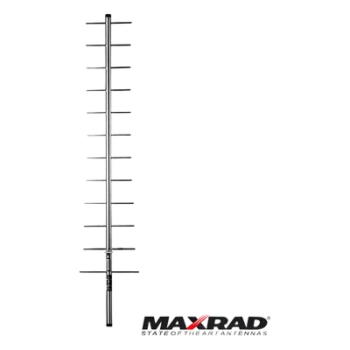 Antena Base Direccional Yagi / 12 Elementos / 450-470 MHz / 14.3 dBi / UHF o N Hembra / Resistencia Viento 100 mph (161 km/h)