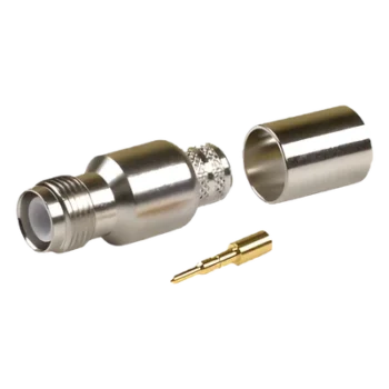Conector TNC Hembra Inverso / Cuerpo Bronce Niquelado / Contacto Oro / Teflón / Anillo Plegable / LMR-400, 9913, 7810A, 8214, CNT-400, RG8/U-SYS, RFLASH-1113