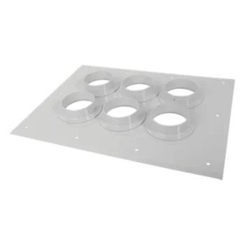 Placa Pasamuro / 6 Puertos / Botas 4" (101.6 mm) / Aluminio / IP66 / 17.50 x 23.00 in